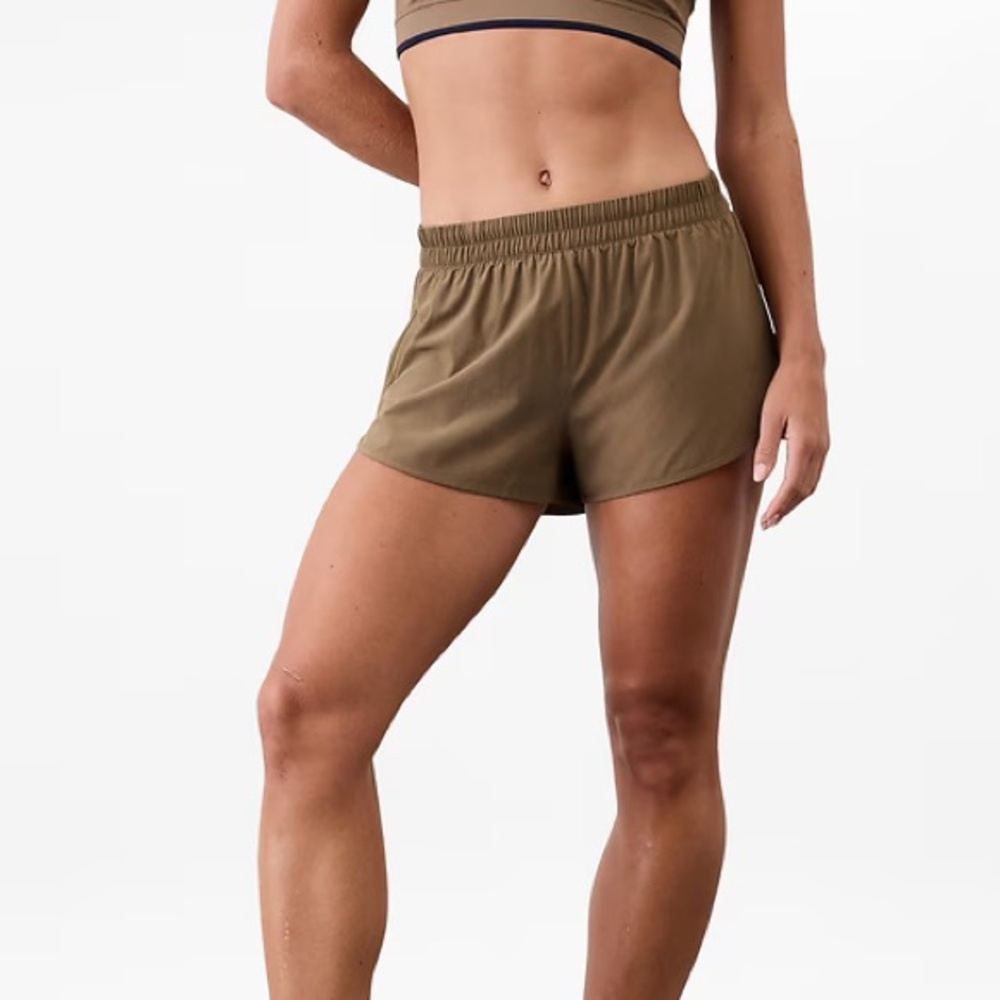 Athleta Speedwork Mid Rise Run Short